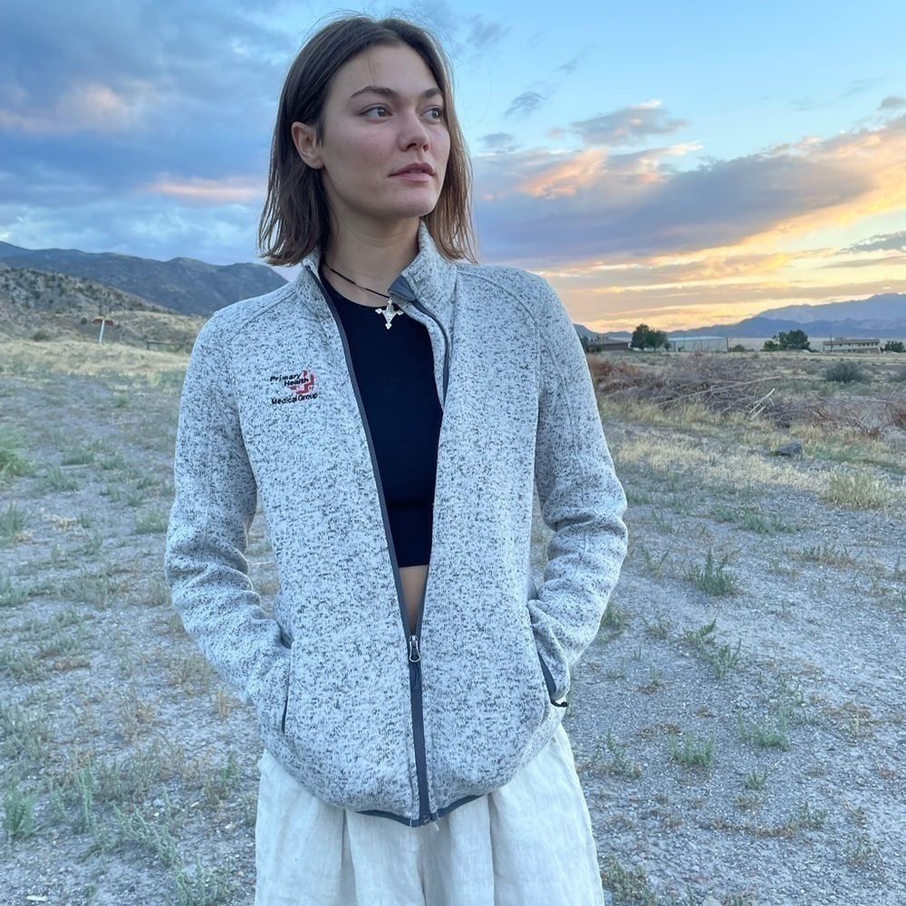 PORT Authority Fleece Lined Windbreaker Jacket Zip Up